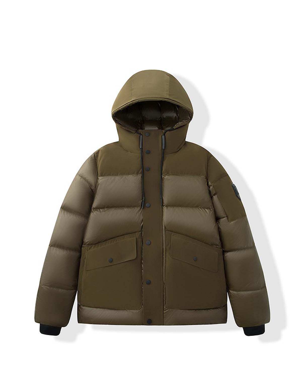 Hooded down jacket, short style-d60071